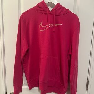 Nike Magenta Rose Gold Swoosh Hoodie XL
